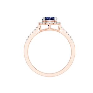 Bague de fiançailles pour femme en argent sterling 925 rhodié VVS D Moissanite ovale saphir synthétique broche réglage bijoux fins mariage - Product Image 4