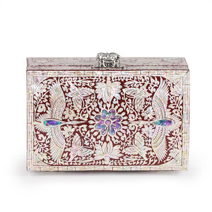 Boîte à bijoux en nacre, nouvelle, artisanat traditionnel, cadeau, rangement, antique - Product Image 1