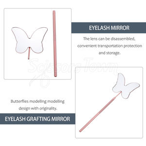 Espejo de pestañas duradero con mango de agarre suave de marca personalizada y amplia superficie de visualización - Product Image 4
