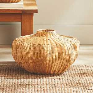 Jarrón Corto de Ratán Evren de TienPhong al por Mayor - Jarrón Decorativo Natural Tejido a Mano para Arreglos Florales y Decoración del Hogar - Product Image 4