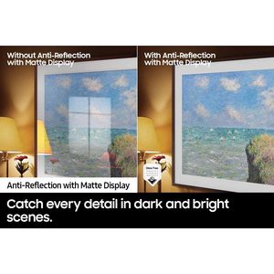65-Inch 4K Smart HDR <b>Flat</b> Screen Television with Customizable Modern Brown Bezel - Product Image 5