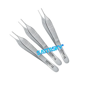 Pinzas de Disección y Tejido Adson de 12 cm, Instrumentos de Acero Inoxidable Fabricados con AISI 420, Accionamiento Manual, Quirúrgicas Dentales - Product Image 1