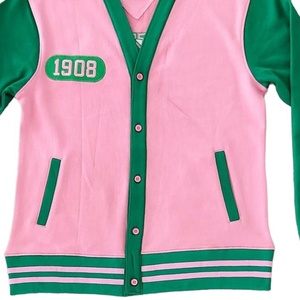 Cárdigan de Punto Acrílico Transpirable de Estilo Universitario Vintage para Mujer, Cuello en V, Manga Larga, Color Sólido, Bordado, Suéter de Invierno - Product Image 4