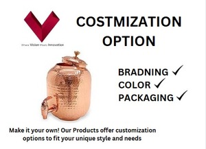 Matka de Cobre de Primera Calidad al por Mayor, Martillada a Mano, 5 L, La Artesanía Clásica se Une al Encanto Rústico con la Matka Heritage - Product Image 3