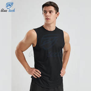 Débardeur Athlétique Personnalisé pour Hommes Sans Manches Performance Gym Shirt Tissu Respirant Veste de Sport Spandex/Polyester Séchage Rapide - Product Image 3