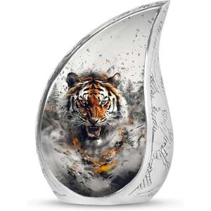 โกศโลหะสำหรับใส่เถ้ากระดูกของคนพร้อมดีไซน์ลายเสือตามต้องการ - Product Image 4