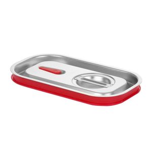HENDI <b>Kitchen</b> Line GN 1/4 265x162mm Food <b>Storage</b> <b>Container</b> with Silicone Rim Lid - Product Image 1