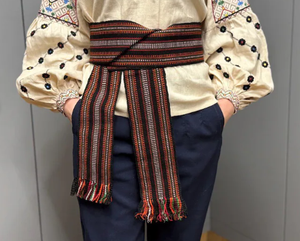 Krayka Woven Sash <b>Belt</b> Handmade Folk Style <b>Fabric</b> <b>Belt</b> Length Traditional Kushak Waist <b>Belt</b> - Product Image 1