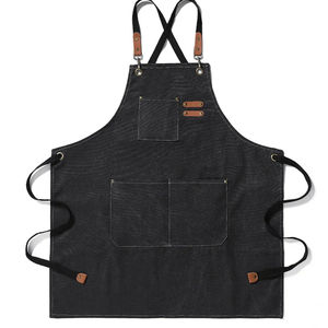 Tablier de chef personnalisé en toile de coton souple imperméable Tablier de travail réglable Tablier en denim durable pour adulte - Product Image 3