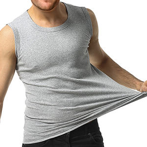 Camiseta de Tirantes de Algodón para Hombre, Verano, Cuello en V, Blanca, con Logotipo Personalizado, sin Mangas, para Gimnasio - Product Image 3
