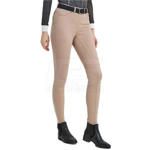 Jodhpur taille haute OEM et culotte pour femme pantalon d'équitation équestre avec patch au genou - Product Image 2