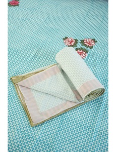 Premium Organic Eco-Friendly Cotton <b>Handmade</b> Block Printed Dohar Luxury Lightweight All-Season <b>Quilt</b> Natural Inspired Designs - Product Image 4