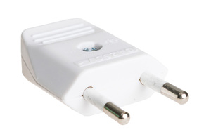 Connettore aereo bipolare senza TT bianco 10A 250V termoplastico (Solera 118-U) (Borsa sospesa) - Product Image 1