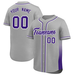 Maillot de baseball et de softball double face Col rond réversible avec logo de transfert de chaleur Chemise d'équipe vierge de grande taille - Product Image 5