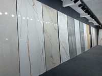 Encimera de Porcelana Moderna con Aspecto de Mármol, Color Blanco, 9 mm de Grosor, Baldosa Grande para Uso en Interiores