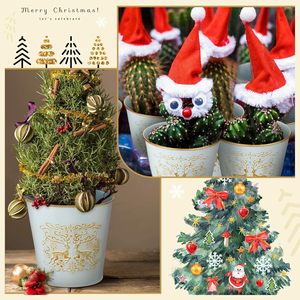 Maceta navideña festiva para espacios interiores y exteriores, decoración de temporada de invierno con alegría navideña - Product Image 3