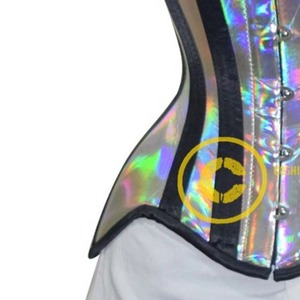 Corset holographique en PVC de haute qualité, avec des hanches plus larges et des courbes extrêmes - Product Image 5