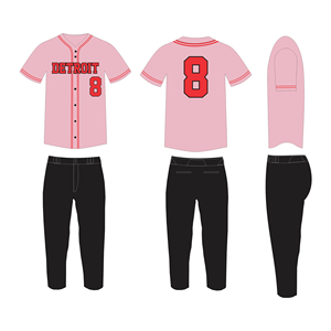 Conception personnalisée OEM 100% polyester tissu de maille uniformes de baseball logo personnalisé respirant séchage rapide matériel de baseball softball sergé - Product Image 4