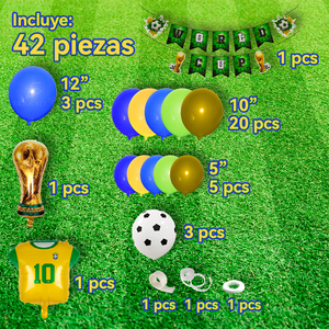 Brazil Theme for World Cup Party Decoration Kit Eco-Friendly 42-Piece Balloon Set for Birthday Parties - Product Image 4