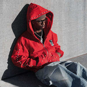 Sweat à capuche personnalisé en coton épais pour hommes imprimé lavé à l'acide en détresse Zip surdimensionné Boxy Fit Streetwear Rhinestone détail hiver - Product Image 5