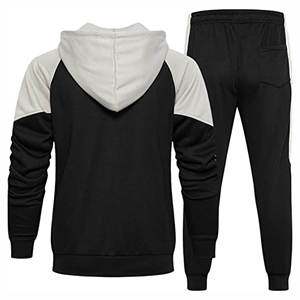 Conjunto de chándal de 2 piezas sólido con capucha de invierno hecho a medida para hombre Jersey de moda - Product Image 2