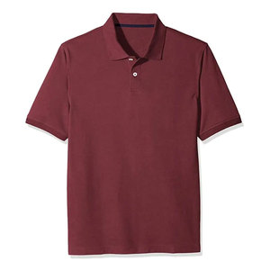 Nueva llegada de los hombres de color sólido de ajuste regular de algodón para la camisa de polo de alta calidad 100% de algodón transpirable cuello impreso ropa informal - Product Image 1
