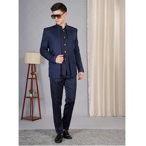 ชุดสูทผู้ชายสีน้ำเงิน 3 ชิ้น ดีไซน์ทันสมัย สำหรับงานพิธีการ งานเลี้ยง และชุดทำงาน มีจำหน่ายสำหรับส่งออก ราคาโรงงาน - Product Image 3