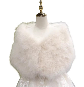 ชุดแต่งงานเจ้าสาวฤดูหนาวขนสัตว์ผ้าคลุมไหล่ชุดทางการหรูหรา - Product Image 1