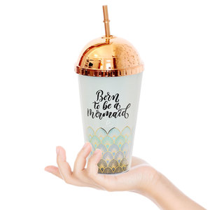 Borraccia Termica di Lusso Durevole con Cannuccia e Coperchio a Cupola 350ml/650ml, Bottiglia Sottovuoto a Doppia Parete per Viaggi - Product Image 1