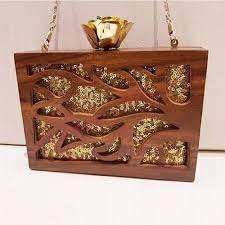 Pochette légère en bois avec construction durable, sac à main en bois artisanal unique pour la mode de créateur à bas prix - Product Image 3