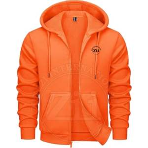 Ensemble sweat à capuche et pantalon de survêtement pour homme, couleur unie, manches longues, 100 % coton molletonné, respirant, séchage rapide, brodé - Product Image 1