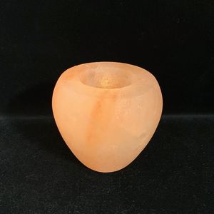 Bougeoir à bougie chauffe-plat en sel naturel de l'Himalaya sculpté à la main Style de fleur rose Artisanat écologique - Product Image 2