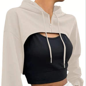 Sweat-shirts à capuche oversize à épaules tombantes en molleton imprimé pour femmes, style streetwear d'hiver, broderie personnalisée, coupe ample - Product Image 1