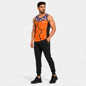 Custom Mens Gym Sublimation Tank Top Manufacturer Wholesale Workout <b>Stringer</b> <b>Vest</b> Athletic Sportswear Quick Dry Moisture - Product Image 2