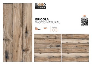 Carreaux vitrifiés en porcelaine émaillée de qualité supérieure 60x120 cm Bricola Wood Natural Matt Finish Modern 600x1200mm Tiles Matt Wood Flooring - Product Image 2