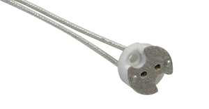 Portalampada economico per lampadine dicroiche 12V con cavo rivestito in tessuto (GSC 2200295) - Product Image 1