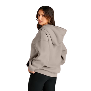 Plus Size Hooded Sweatshirt, Unisex Warm Fleece Pullover <b>Hoodie</b>, Casual <b>Oversized</b> Streetwear for Cold Weather - Product Image 5