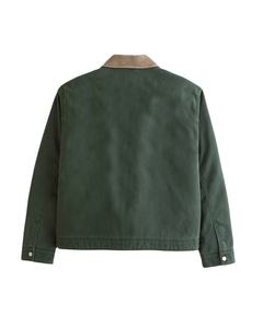 แจ็กเก็ตทำงานลำลองสำหรับผู้ชาย, เสื้อแจ็คเก็ตผ้าฝ้ายแนวสตรีทวินเทจมีซิปที่ได้แรงบันดาลใจจากดีทรอยต์ - Product Image 2