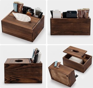Organizador de escritorio de madera, caja de almacenamiento minimalista para teléfonos, artículos pequeños, decoración del hogar para sala de estar - Product Image 6