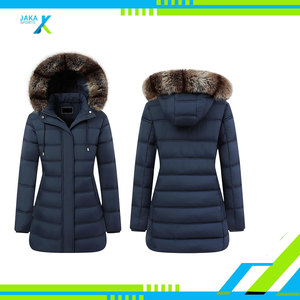 Chaqueta Larga Acolchada de Invierno para Mujer, Tejida, Impermeable, Transpirable, con Capucha Desmontable - Product Image 6