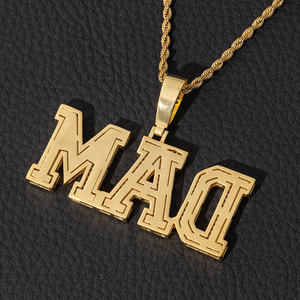 <b>Letter</b> Pendant <b>Necklace</b> with Chain Nautical Style Jewelry for Unisex Use - Product Image 2