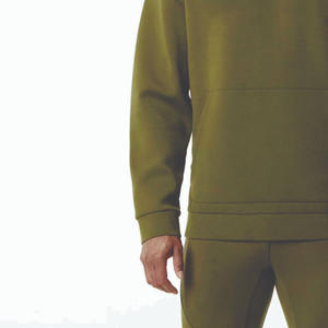 2025สเวตเชิ้ตมีฮู้ดของผู้ชายเสื้อฮู้ดสีทึบระบายอากาศได้ดีออกแบบโลโก้กำหนดสีเองได้ - Product Image 3