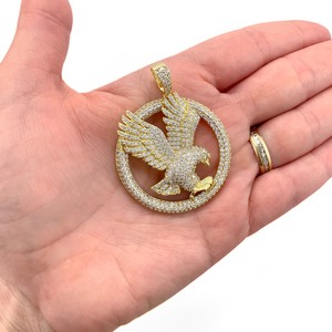 Eagle Shape CVD Lab Grown Diamond 14 K Gold Pendant con VVS VS Clarity DEF Color Diseño personalizado al mejor precio - Product Image 4