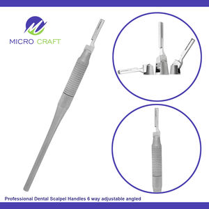Manches de scalpel dentaire professionnelles, 6 positions réglables, acier inoxydable, haute qualité, fabricant d'instruments personnalisés - Product Image 3