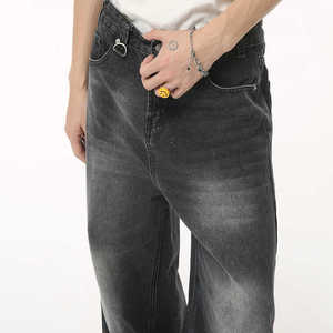 Baggy Jeans Surdimensionné Coupe Ample Denim Streetwear Confortable Élégant Pantalon Décontracté Jambe Large Vintage Lavé En Gros OEM ODM - Product Image 6