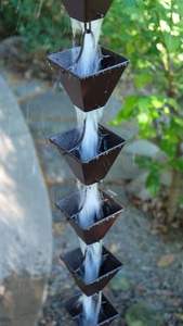 Chaîne de pluie en métal de taille personnalisée pour ornements de jardin ou décoration en couleur argent avec finition élégante à des prix bon marché - Product Image 3