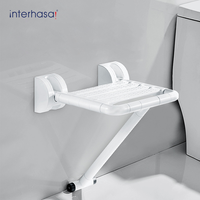 Siège de douche pliable mural Banc de sécurité pour salle de bain pour personnes âgées et handicapées
