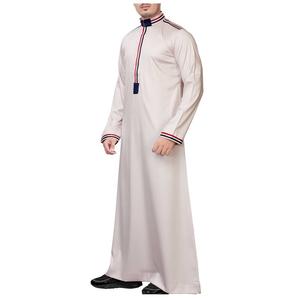 Vente chaude Musulman Hommes Thobe Hommes Jubba D'été Coton Shalwar Kameez Nouvelle Mode À Manches Longues Conception simple Plaine Jubbah - Product Image 6