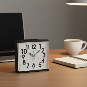 Reloj Despertador Lowell Negro JA 7090N, Elegante Reloj de Escritorio y Mesa - Product Image 3