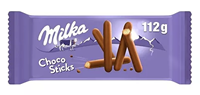 Galletas Milka Lila Stix, Chocolate Duro con Avellanas, Frutas y Nueces Horneadas, Caja de 112g, Listas para Comer, Exportación de Alemania